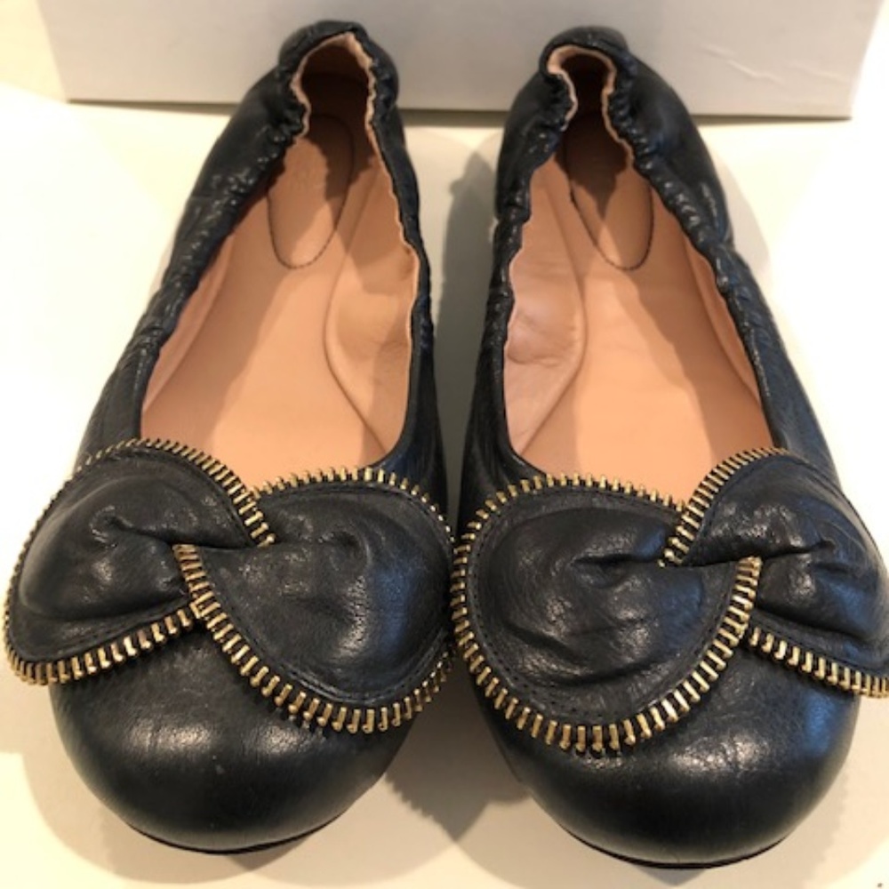 See by Chloe Zipper Bow Ballerina Flats *Like New*